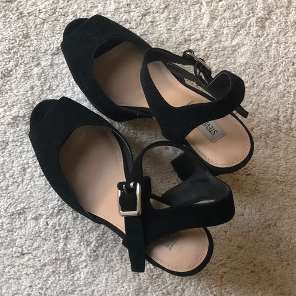 Steve Madden Jillyy Heel - Black Suede - Picture 3 of 7